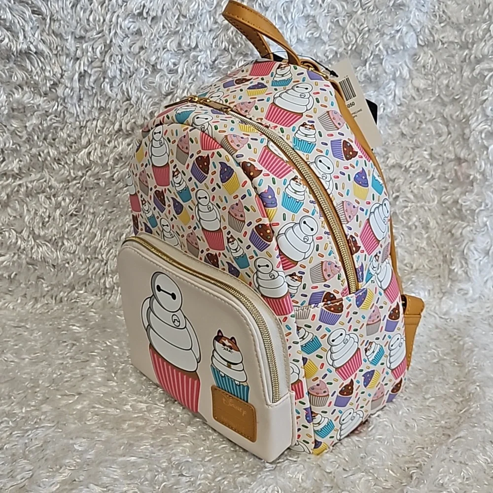 Loungefly Baymax cupcake mini backpack and makeup bag